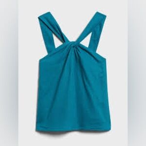 Banana Republic Blue Twist Halter Small NWT Office Siren Minimalist Casual